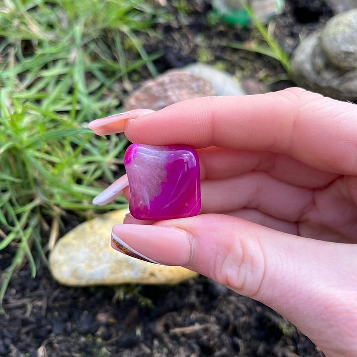Dyed Pink Agate Tumble