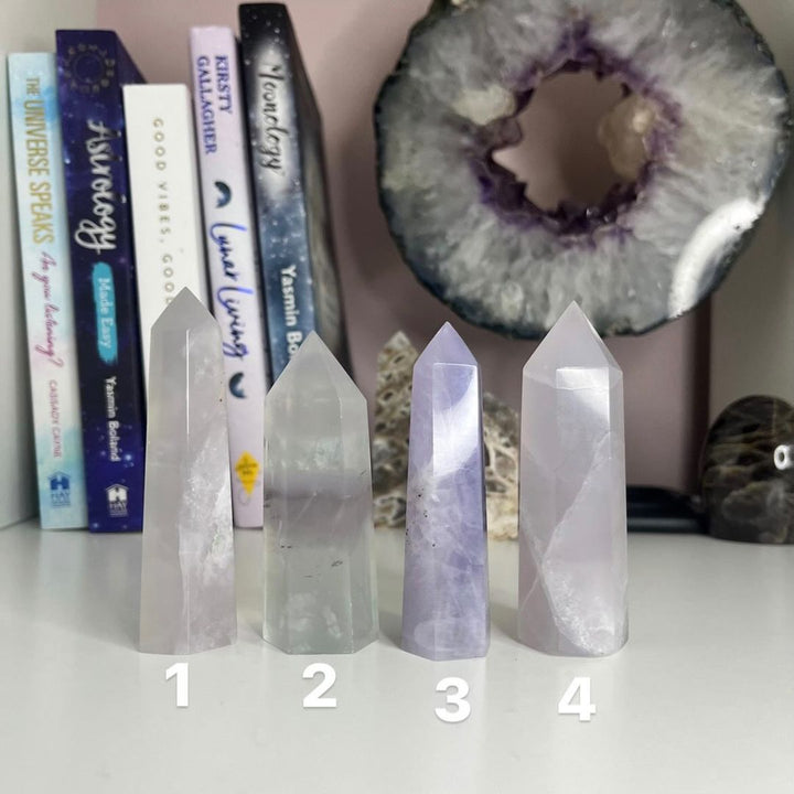 Lavender Fluorite Crystal Towers