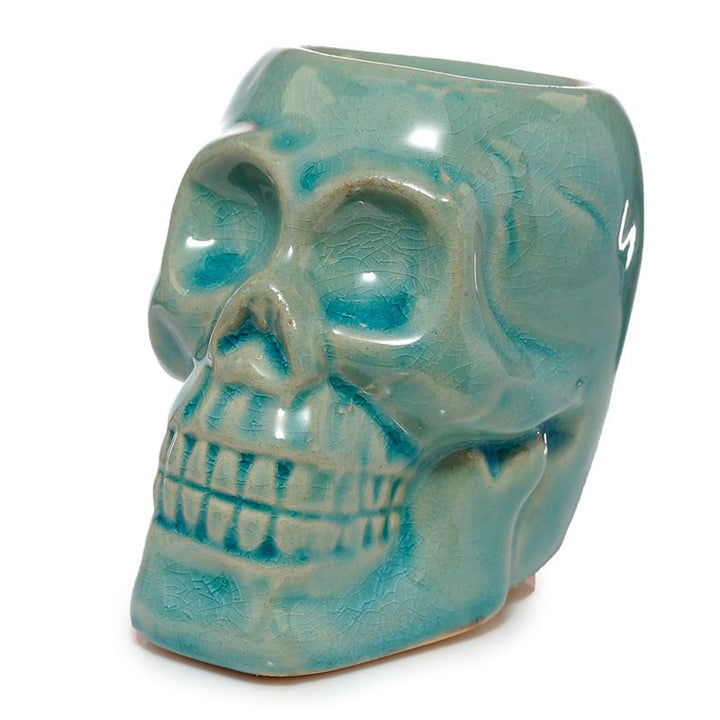 Mini Skull Oil Burner - Turquoise