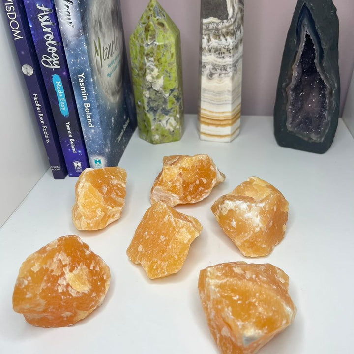 XL Raw Orange Calcite - Happiness