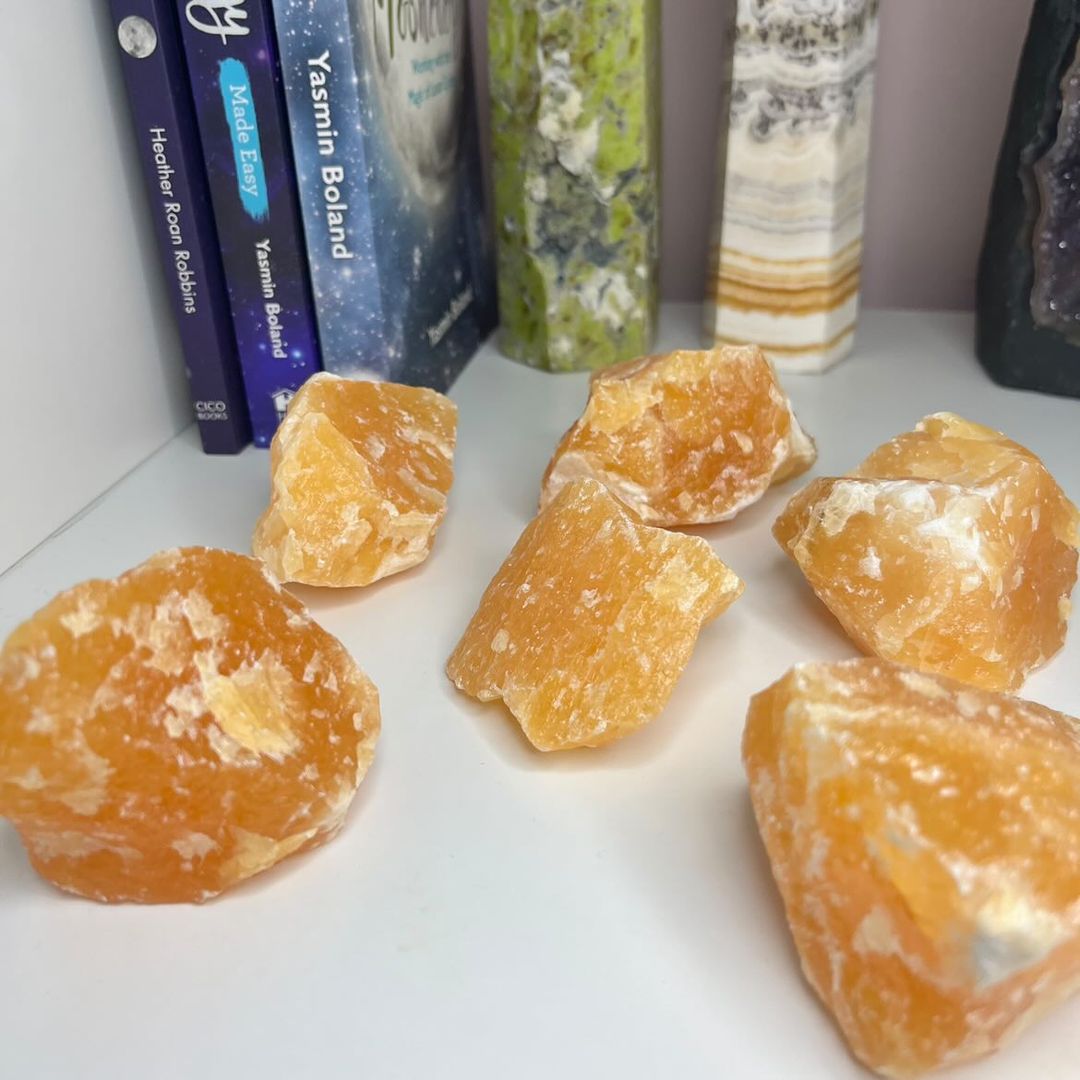 XL Raw Orange Calcite - Happiness